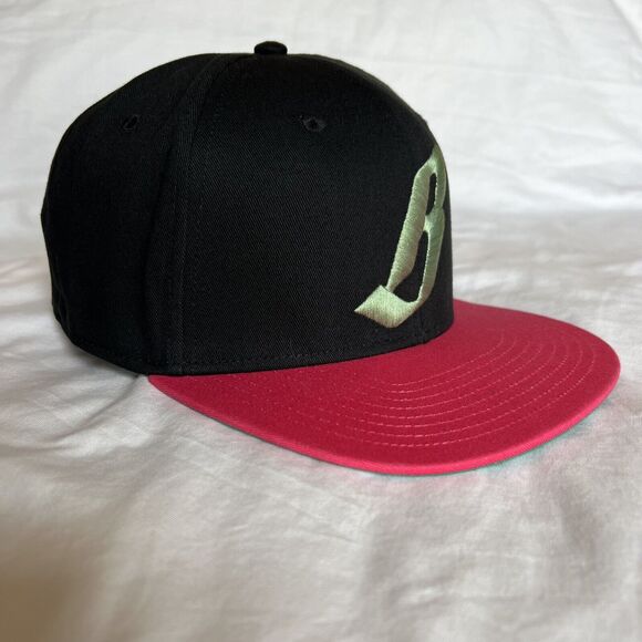 BILLIONAIRE BOYS CLUB New Era B Logo Embroidered Fitted Hat Black Pink - Picture 3 of 10